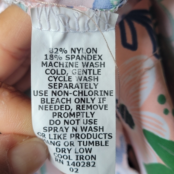 KATHERINE WAY Floral Mini Gold Dress Stretchy Short Sleeves XS Pockets Pink - Picture 3 of 11